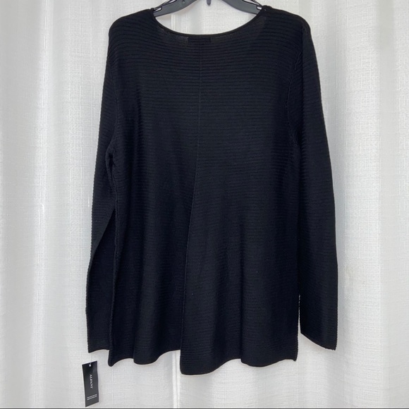 ALFANI Ribbed Snap-Detail Sweater - Picture 3 of 4